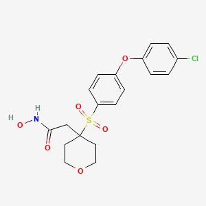 2-{4-[4-(4-Chloro-phenoxy)-benzenesulfonyl]-tetrahydro-pyran-4-YL}-N-hydroxy-acetamide