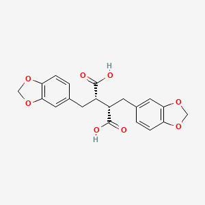 molecular formula C20H18O8 B10760691 2,3-Bis-benzo[1,3]dioxol-5-ylmethyl-succinic acid 