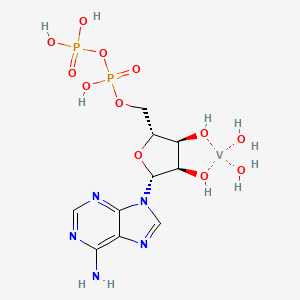 molecular formula C10H19N5O12P2V B10760709 Adenosine-5'-diphosphate-2',3'-vanadate 