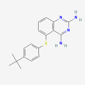 5-[4-Tert-butylphenylsulfanyl]-2,4-quinazolinediamine