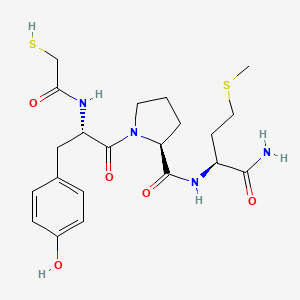 molecular formula C21H30N4O5S2 B10760779 N-(Sulfanylacetyl)tyrosylprolylmethioninamide 