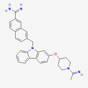 7-[[2-(1-Ethanimidoylpiperidin-4-yl)oxycarbazol-9-yl]methyl]naphthalene-2-carboximidamide