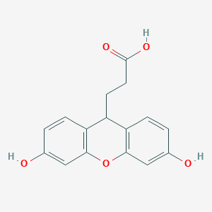 molecular formula C16H14O5 B10761111 3,6-Dihydroxy-xanthene-9-propionic acid 