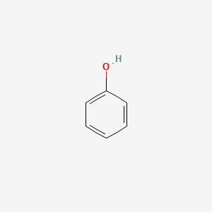 molecular formula C6H6O<br>C6H5OH<br>C6H6O<br>C6H5OH B10761249 Phenol CAS No. 73607-76-8