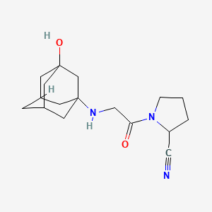 molecular formula C17H25N3O2 B10761295 1-[2-[(3-Hydroxy-1-adamantyl)amino]acetyl]pyrrolidine-2-carbonitrile CAS No. 1360862-63-0