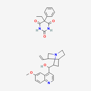 molecular formula C32H36N4O5 B10761317 Quinidine barbiturate 