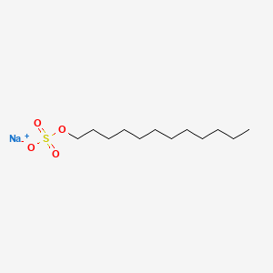 molecular formula NaSO4C12H25<br>C12H25O4S.Na<br>C12H25NaO4S B10761436 Sodium dodecyl sulfate CAS No. 8012-56-4