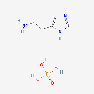 molecular formula C5H12N3O4P B10761495 2-(1H-Imidazol-4-yl)ethanamine phosphate CAS No. 6890-40-0