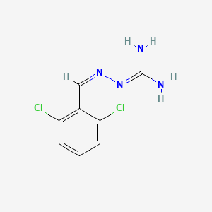 molecular formula C8H8Cl2N4 B10761517 2-[(Z)-(2,6-dichlorophenyl)methylideneamino]guanidine CAS No. 60329-05-7