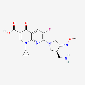 molecular formula C18H20FN5O4 B10761543 Gemifloxacin, (S)- CAS No. 765900-93-4