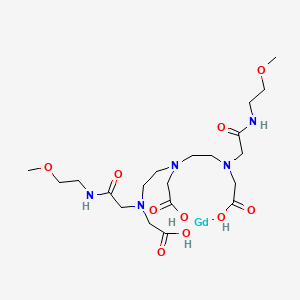 molecular formula C20H37GdN5O10 B10761590 2-[bis[2-[carboxymethyl-[2-(2-methoxyethylamino)-2-oxoethyl]amino]ethyl]amino]acetic acid;gadolinium 