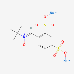 molecular formula C11H13NNa2O7S2 B10761777 disodium;4-[(Z)-[tert-butyl(oxido)azaniumylidene]methyl]benzene-1,3-disulfonate 