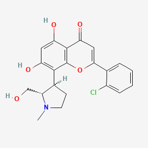 molecular formula C21H20ClNO5 B10761812 P-276-00 free base CAS No. 920113-02-6