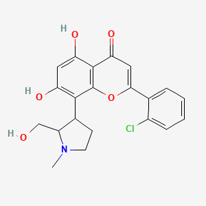 molecular formula C21H20ClNO5 B10761854 Riviciclib (P276-00) 