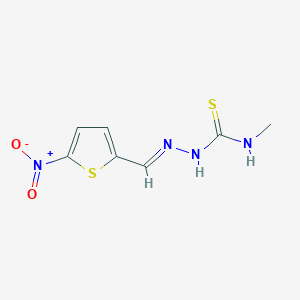 molecular formula C7H8N4O2S2 B10762012 Hydrazinecarbothioamide, N-methyl-2-[(5-nitro-2-thienyl)methylene]- 