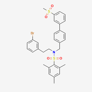 N-(3-Bromophenethyl)-2,4,6-trimethyl-N-((3'-(methylsulfonyl)-[1,1'-biphenyl]-4-yl)methyl)benzenesulfonamide