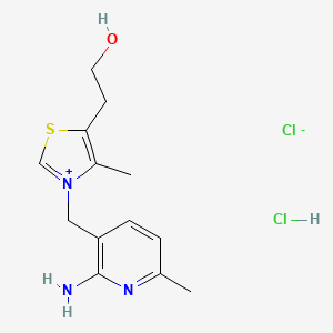 2-[3-[(2-amino-6-methylpyridin-3-yl)methyl]-4-methyl-1,3-thiazol-3-ium-5-yl]ethanol;chloride;hydrochloride