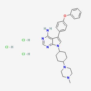 7-[4-(4-methylpiperazin-1-yl)cyclohexyl]-5-(4-phenoxyphenyl)pyrrolo[2,3-d]pyrimidin-4-amine;trihydrochloride