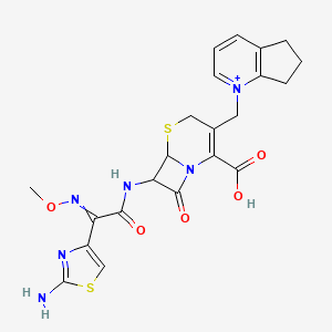 1-({7-[2-(2-Amino-1,3-thiazol-4-yl)(methoxyimino)acetamido]-2-carboxy-8-oxo-5-thia-1-azabicyclo[4.2.0]oct-2-en-3-yl}methyl)-6,7-dihydro-5H-cyclopenta[b]pyridin-1-ium