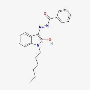 N'-(1-Hexyl-2-oxoindolin-3-ylidene)benzohydrazide