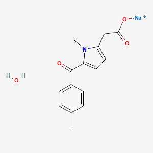 Sodium;2-[1-methyl-5-(4-methylbenzoyl)pyrrol-2-yl]acetate;hydrate