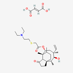 (E)-but-2-enedioic acid;[(1S,2R,3S,4S,6R,7R)-4-ethenyl-3-hydroxy-2,4,7,14-tetramethyl-9-oxo-6-tricyclo[5.4.3.01,8]tetradecanyl] 2-[2-(diethylamino)ethylsulfanyl]acetate