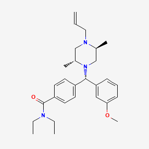 4-[(S)-[(2R,5S)-2,5-dimethyl-4-prop-2-enylpiperazin-1-yl]-(3-methoxyphenyl)methyl]-N,N-diethylbenzamide