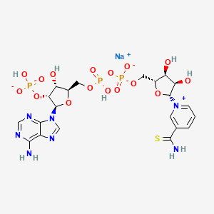 sodium;[(2R,3R,4R,5R)-2-(6-aminopurin-9-yl)-5-[[[[(2R,3S,4R,5R)-5-(3-carbamothioylpyridin-1-ium-1-yl)-3,4-dihydroxyoxolan-2-yl]methoxy-oxidophosphoryl]oxy-hydroxyphosphoryl]oxymethyl]-4-hydroxyoxolan-3-yl] hydrogen phosphate