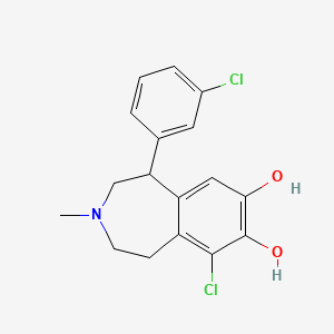 9-Chloro-5-(3-chlorophenyl)-3-methyl-1,2,4,5-tetrahydro-3-benzazepine-7,8-diol