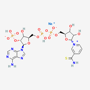 sodium;[(2R,3R,5R)-2-(6-aminopurin-9-yl)-5-[[[[(2S,5R)-5-(3-carbamothioylpyridin-1-ium-1-yl)-3,4-dihydroxyoxolan-2-yl]methoxy-oxidophosphoryl]oxy-hydroxyphosphoryl]oxymethyl]-4-hydroxyoxolan-3-yl] hydrogen phosphate