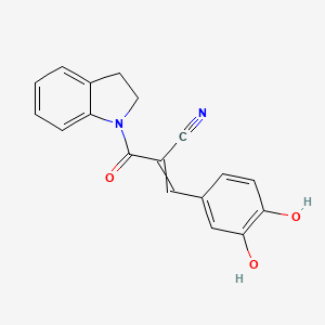 2-(2,3-Dihydroindole-1-carbonyl)-3-(3,4-dihydroxyphenyl)prop-2-enenitrile