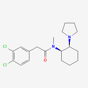 2-(3,4-dichlorophenyl)-N-methyl-N-[(1R,2S)-2-pyrrolidin-1-ylcyclohexyl]acetamide