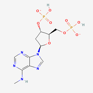 [2-[(Hydroxy-oxidophosphoryl)oxymethyl]-5-(6-methylaminopurin-9-yl)oxolan-3-yl] hydrogen phosphate