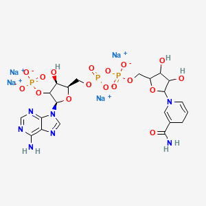 tetrasodium;[(2R,4S,5R)-2-(6-aminopurin-9-yl)-5-[[[[5-(3-carbamoyl-4H-pyridin-1-yl)-3,4-dihydroxyoxolan-2-yl]methoxy-oxidophosphoryl]oxy-oxidophosphoryl]oxymethyl]-4-hydroxyoxolan-3-yl] phosphate