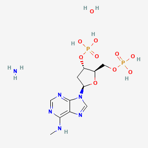 azane;[(2R,3S,5R)-5-[6-(methylamino)purin-9-yl]-2-(phosphonooxymethyl)oxolan-3-yl] dihydrogen phosphate;hydrate