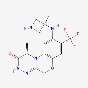 (1R)-1-methyl-9-[(3-methylazetidin-3-yl)amino]-8-(trifluoromethyl)-3,5-dihydro-1H-[1,2,4]triazino[3,4-c][1,4]benzoxazin-2-one