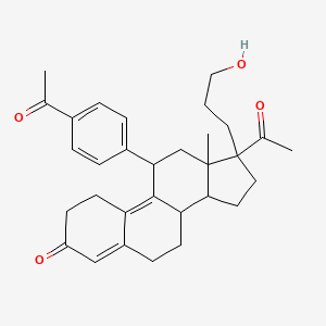 17-Acetyl-11-(4-acetylphenyl)-17-(3-hydroxypropyl)-13-methyl-1,2,6,7,8,11,12,14,15,16-decahydrocyclopenta[a]phenanthren-3-one