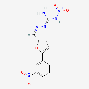 1-nitro-2-[(Z)-[5-(3-nitrophenyl)furan-2-yl]methylideneamino]guanidine