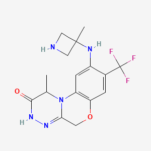 1-methyl-9-[(3-methylazetidin-3-yl)amino]-8-(trifluoromethyl)-3,5-dihydro-1H-[1,2,4]triazino[3,4-c][1,4]benzoxazin-2-one