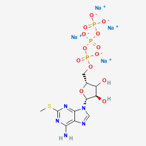 tetrasodium;[[[(2R,4R,5R)-5-(6-amino-2-methylsulfanylpurin-9-yl)-3,4-dihydroxyoxolan-2-yl]methoxy-oxidophosphoryl]oxy-oxidophosphoryl] phosphate