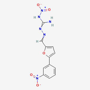 1-nitro-2-[[5-(3-nitrophenyl)furan-2-yl]methylideneamino]guanidine