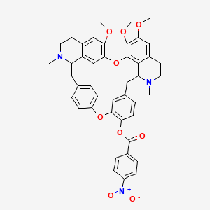 (20,21,25-trimethoxy-15,30-dimethyl-7,23-dioxa-15,30-diazaheptacyclo[22.6.2.23,6.18,12.114,18.027,31.022,33]hexatriaconta-3(36),4,6(35),8,10,12(34),18,20,22(33),24,26,31-dodecaen-9-yl) 4-nitrobenzoate