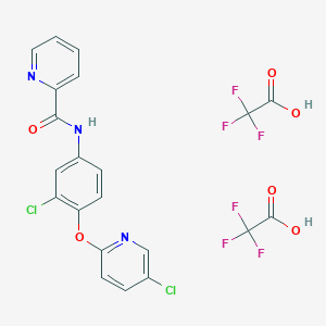 N-[3-chloro-4-(5-chloropyridin-2-yl)oxyphenyl]pyridine-2-carboxamide;2,2,2-trifluoroacetic acid