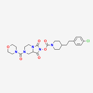 7-(Morpholine-4-carbonyl)-1,3-dioxohexahydroimidazo[1,5-a]pyrazin-2(3H)-yl 4-(4-chlorophenethyl)piperidine-1-carboxylate