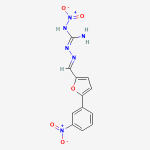 1-nitro-2-[(E)-[5-(3-nitrophenyl)furan-2-yl]methylideneamino]guanidine