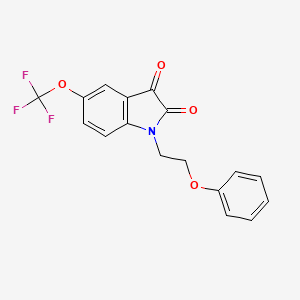 1-(2-Phenoxyethyl)-5-(trifluoromethoxy)indoline-2,3-dione