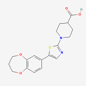 1-(5-(3,4-Dihydro-2H-Benzo[B][1,4]Dioxepin-7-yl)Thiazol-2-yl)Piperidine-4-Carboxylic Acid