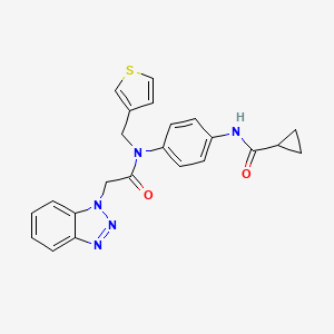 N-(4-(2-(1H-benzo[d][1,2,3]triazol-1-yl)-N-(thiophen-3-ylmethyl)acetamido)phenyl)cyclopropanecarboxamide