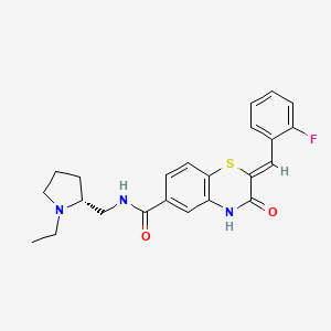 (R,Z)-N-((1-ethylpyrrolidin-2-yl)methyl)-2-(2-fluorobenzylidene)-3-oxo-3,4-dihydro-2H-benzo[b][1,4]thiazine-6-carboxamide