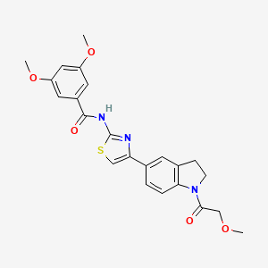 3,5-Dimethoxy-N-(4-(1-(2-methoxyacetyl)indolin-5-yl)thiazol-2-yl)benzamide